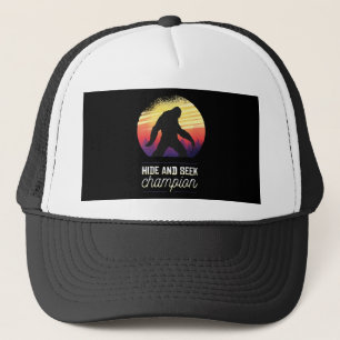 Bigfoot Hide and Seek Champion - Funny Yeti Believ Trucker Hat