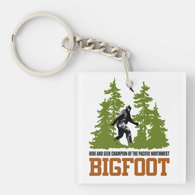 Bigfoot Hide and Seek Champion Pacific Northwest Key Ring (Front)