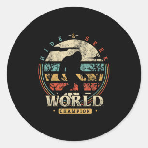 Bigfoot Hide And Seek Champion Shirt Sasquatch Cam Classic Round Sticker