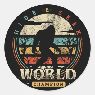 Bigfoot Hide And Seek Champion Shirt Sasquatch Cam Classic Round Sticker