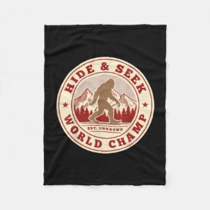 Bigfoot hide and seek world champion sasquatch fleece blanket
