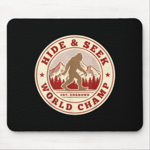 Bigfoot hide and seek world champion sasquatch mouse pad