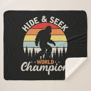 Bigfoot Hide And Seek World Champion Sherpa Blanket