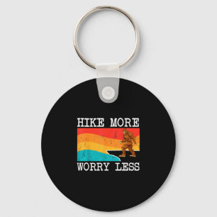 Bigfoot hike more worry less sasquatch hiking key ring