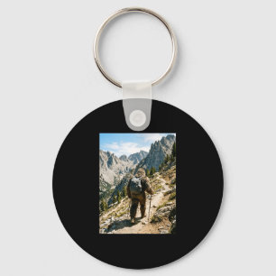 Bigfoot hiking funny sasquatch backpacking key ring