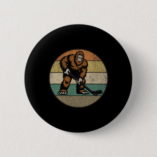 Bigfoot Hockey Retro Vintage 70s Sasquatch Hockey 6 Cm Round Badge