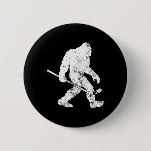 Bigfoot Hockey Vintage Sasquatch Funny Men Women G 6 Cm Round Badge
