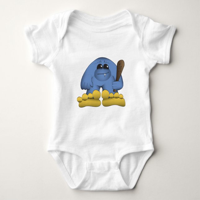 Bigfoot Holding Club Baby Bodysuit (Front)