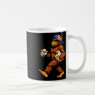 Bigfoot Holding Pi Math Chicken Funny Pi Day Teach Coffee Mug