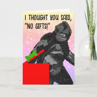 Bigfoot Holiday Card