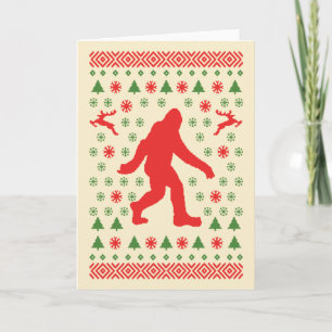 Bigfoot Holiday Sweater Tees Card