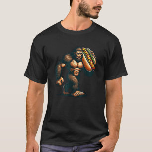 Bigfoot Hotdog Funny Boys Kids Men Sasquatch Food T-Shirt