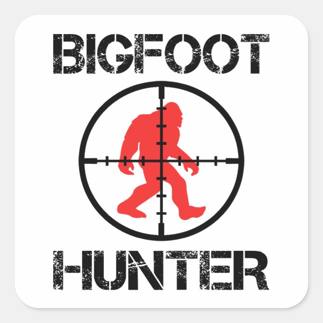 Bigfoot Hunter Funny Bigfoot Lover  Square Sticker (Front)