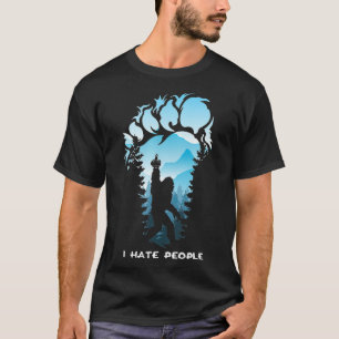 Bigfoot  I Hate People Bigfoot Camping T-Shirt