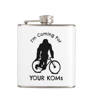 Bigfoot I'm Coming For Your KOMs Hip Flask
