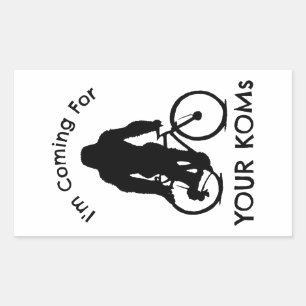 Bigfoot I'm Coming For Your KOMs Rectangular Sticker