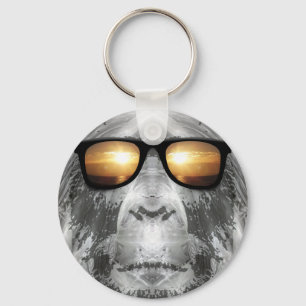 Bigfoot In Shades Key Ring