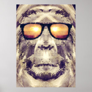 Bigfoot In Shades Poster