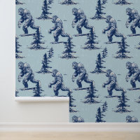 Bigfoot in the Forest in Blue