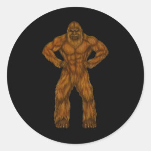 Bigfoot Is A Body Builder - Body Builder Sasquatch Classic Round Sticker