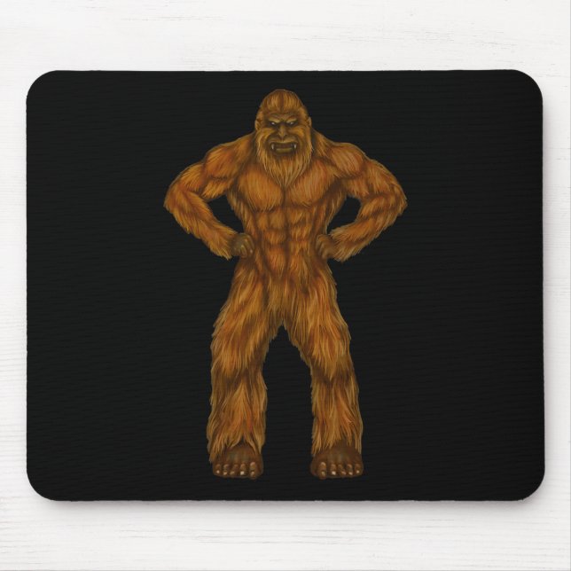 Bigfoot Is A Body Builder - Body Builder Sasquatch Mouse Pad (Front)