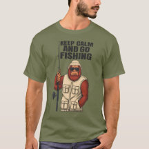 Bigfoot Keep Calm And Go Fishing Funny