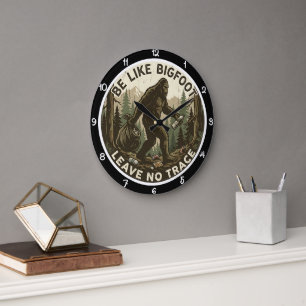 Bigfoot Leave No Trace Wilderness Large Clock
