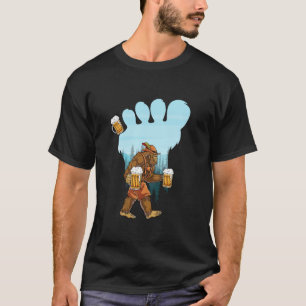 Bigfoot Lederhosen Beer Lover Germany Flag Oktober T-Shirt