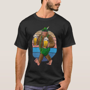 Bigfoot Lederhosen Vintage Oktoberfest Men Women P T-Shirt
