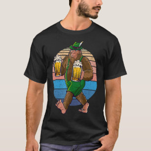 Bigfoot Lederhosen Vintage Oktoberfest Men Women P T-Shirt