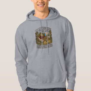 Bigfoot Left Unsupervised Funny Camping Vacation Hoodie