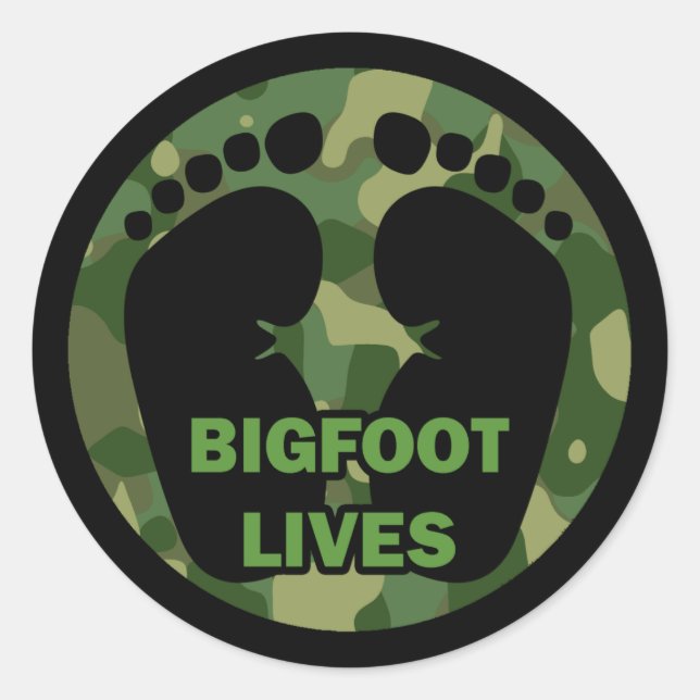 Bigfoot Lives Classic Round Sticker (Front)