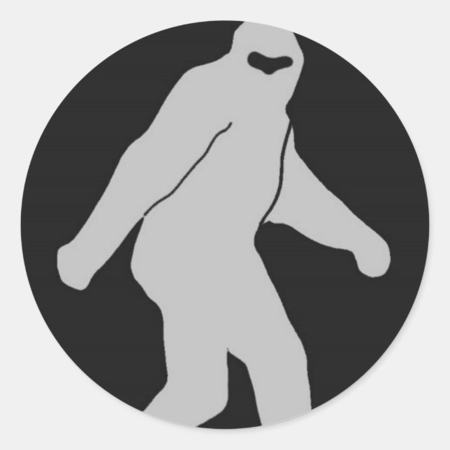 Bigfoot Logo Dark Classic Round Sticker (Front)