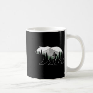 Bigfoot Love Heart Hands Bear Silhouette Valentine Coffee Mug