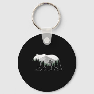 Bigfoot Love Heart Hands Bear Silhouette Valentine Key Ring