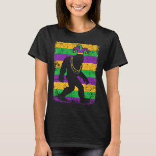 Bigfoot Mardi Gras Sasquatch Funny Men Kids Gift T T-Shirt