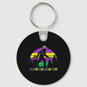 Bigfoot Mardi Gras Sasquatch Orleans Key Ring