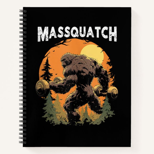 Bigfoot Massquatch Funny  Notebook (Front)