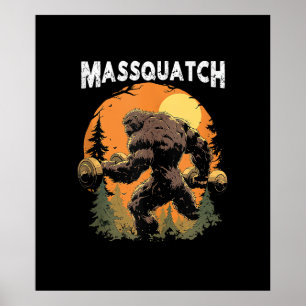Bigfoot Massquatch Funny Poster