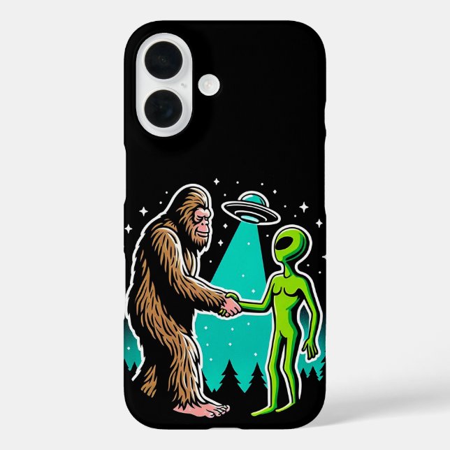 Bigfoot Meets Alien Case-Mate iPhone Case (Back)