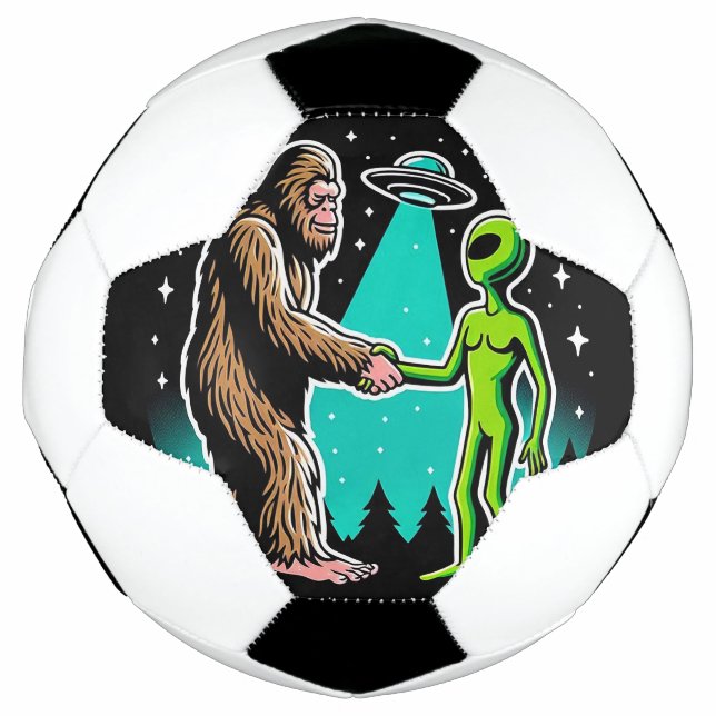 Bigfoot Meets Alien Soccer Ball (Front)