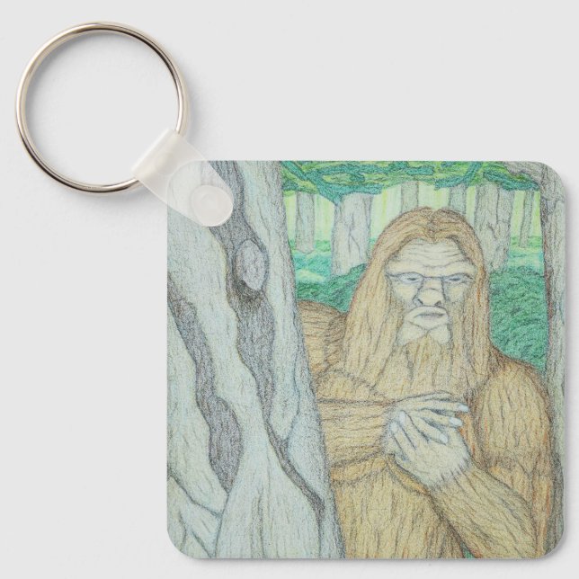 Bigfoot meme parody key ring (Front)
