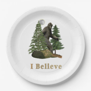 Bigfoot merchandise paper plate