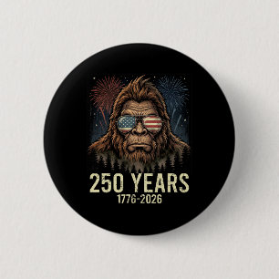 Bigfoot Merica Firework 4th Of July 250 Anniversar 6 Cm Round Badge