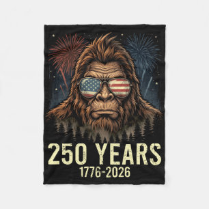 Bigfoot merica firework 4th of july 250 fleece blanket