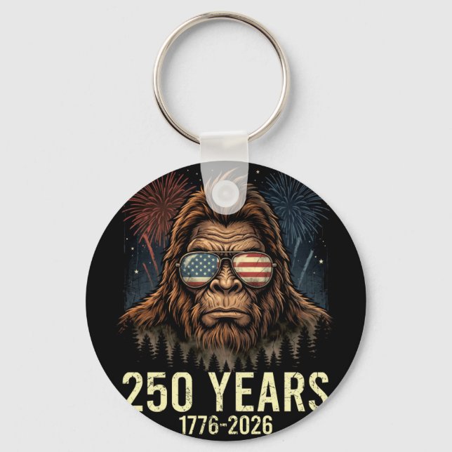 Bigfoot merica firework 4th of july 250 key ring (Front)