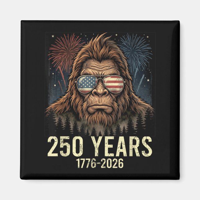 Bigfoot Merica Firework 4th of July 250 Magnet (Front)