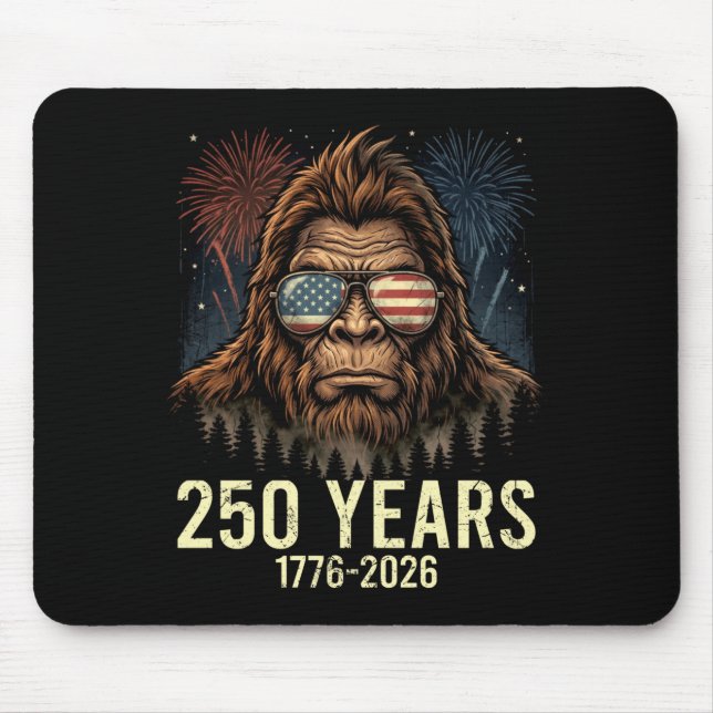 Bigfoot merica firework 4th of july 250 mouse pad (Front)