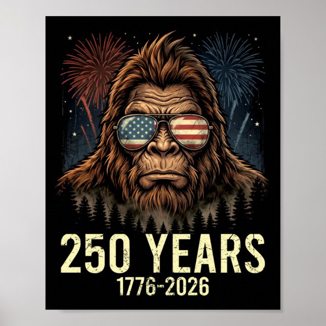 Bigfoot merica firework 4th of july 250 poster (Front)