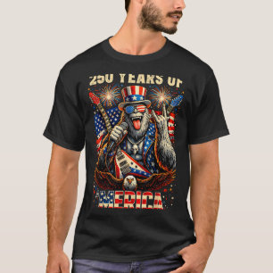 Bigfoot merica rock 4th of july 250 anniversary us T-Shirt